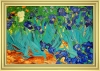 Les iris (Van Gogh). Huile sur toile 44x38 